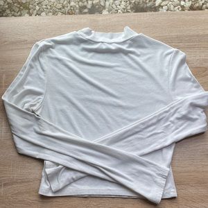 white, long sleeve T-shirt, size small